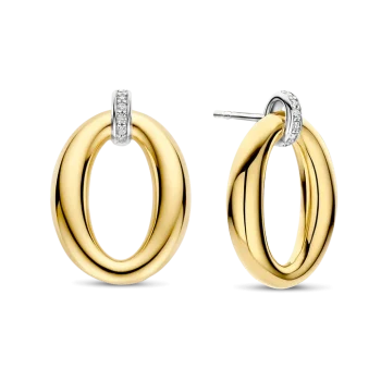 Ti Sento Milano Gold Oval Drop Earring