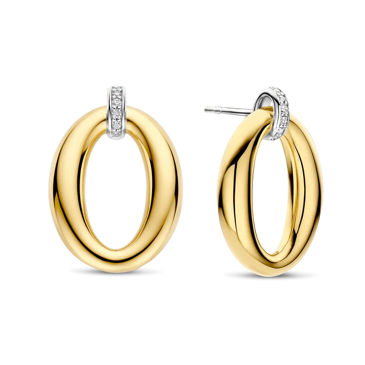 Ti Sento Milano Gold Oval Drop Earring