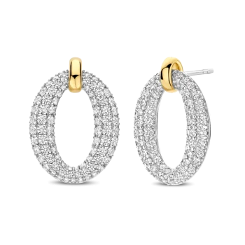 Ti Sento Milano Pave Oval Earrings