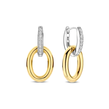 Ti Sento Milano Two-Tone Oval Drop Earrings