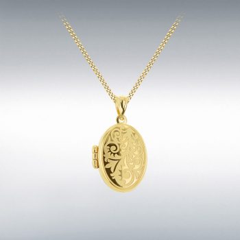 9ct Yellow Gold Flower Detail Locket
