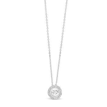 Absolute Silver Round Crystal Pendant
