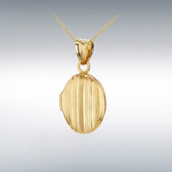 9ct Yellow Gold Oval Lined Locket