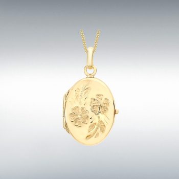 9ct Yellow Gold Daisy Locket