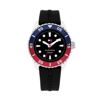 Tommy Hilfiger Boys Black Rubber Strap Watch