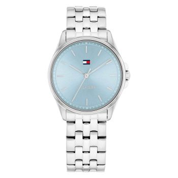 Tommy Hilfiger Ladies Silver Bracelet Strap Blue Dial Watch