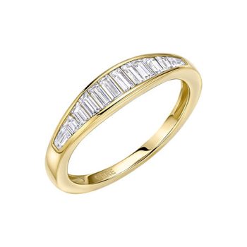 Diamonfire Gold Channel Set Baguette Ring