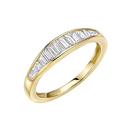 Diamonfire Gold Channel Set Baguette Ring