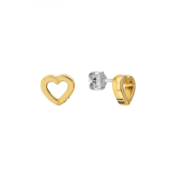 Tommy Hilfiger Ladies Gold Heart Stud Earrings