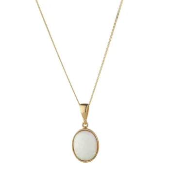 9ct Yellow Gold Opal Pendant