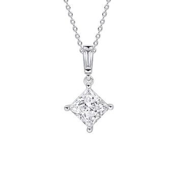 Diamonfire Princess Cut Drop Pendant