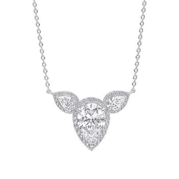 Diamonfire Triple Teardrop Statement Necklace