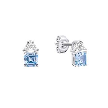 Diamonfire Square Cut Aquamarine Stud Earrings