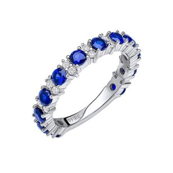 Diamonfire Sapphire and Cubic Zirconia ET Style Band
