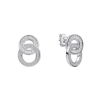 Diamonfire Interlocking Circle Stud Earrings