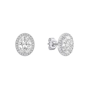 Diamonfire Oval Cluster Stud Earrings