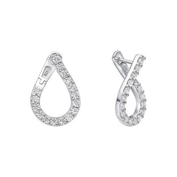 Diamonfire Twist Hoop Earrings