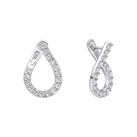 Diamonfire Twist Hoop Earrings