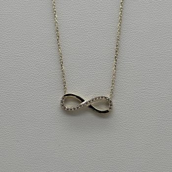 9ct Yellow Gold Cubic Zirconia Infinity Pendant
