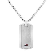 Tommy Hilfiger Gents Silver Tag Necklace