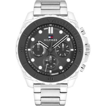 Tommy Hilfiger Gents Silver Bracelet Strap Grey Dial Watch