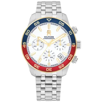 Tommy Hilfiger Gents Silver Bracelet Strap Chronograph Watch