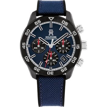 Tommy Hilfiger Gents Blue Fabric Strap Blue Dial Watch