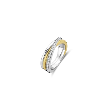 Ti Sento Milano Two-Tone Criss Cross Ring