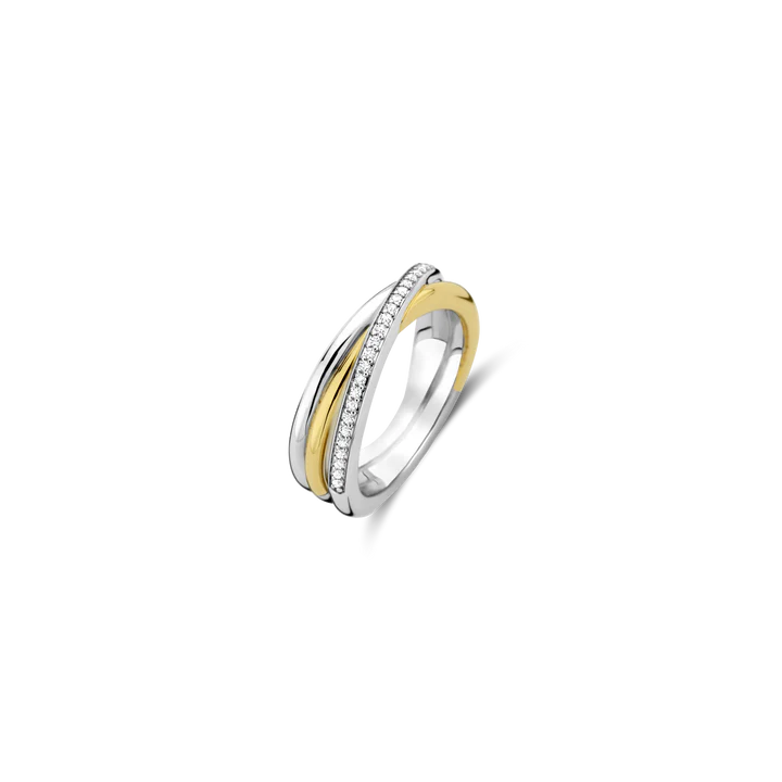Ti Sento Milano Two-Tone Criss Cross Ring