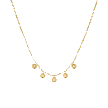 24Kae Gold 5 Charm Necklet