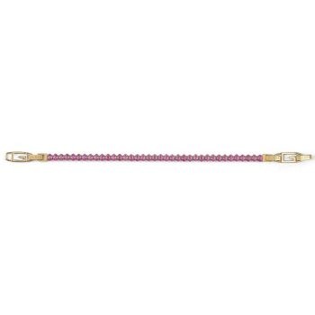 Guess Gold Pink Stone Tennis Bracelet