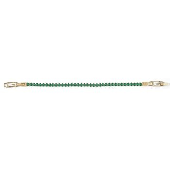 Guess Gold Emerald Green Stone Tennis Bracelet