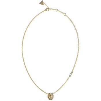Guess Gold Crystal Wheel Charm Pendant