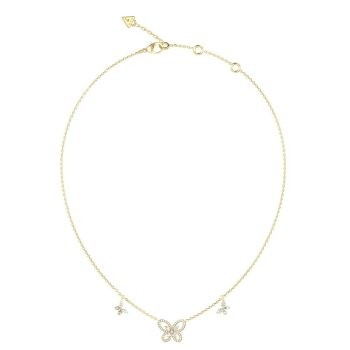 Guess Gold Butterfly Charm Necklet