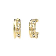 Guess Gold Triple Layer Hoop Earring