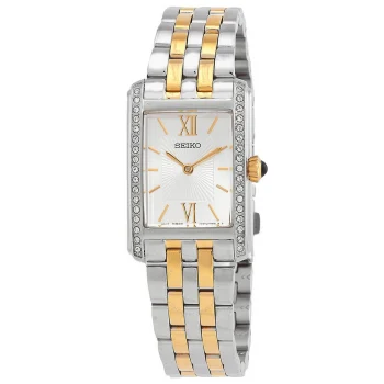 Seiko Ladies Two-Tone Rectangular Watch