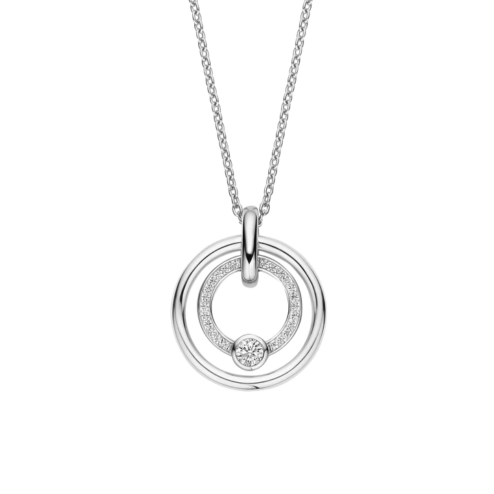 Ti Sento Milano Silver Circular Pendant