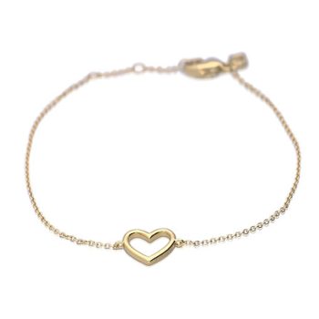 Diamonfire Gold Plated Open Heart Bracelet