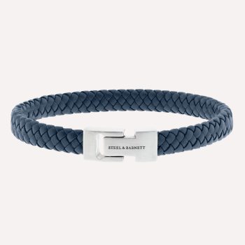Steel & Barnett Jeans Blue Archie Leather Bracelet
