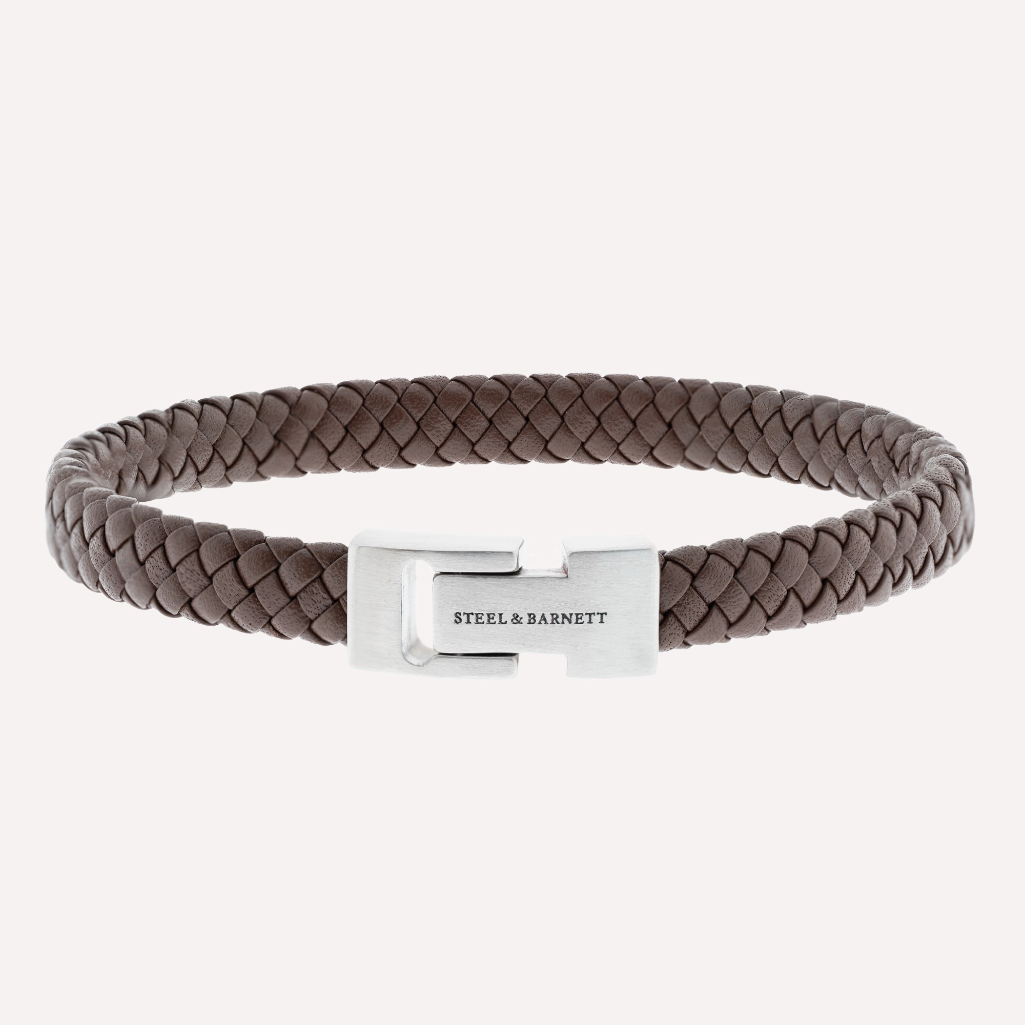 Steel & Barnett Brown Archie Leather Bracelet