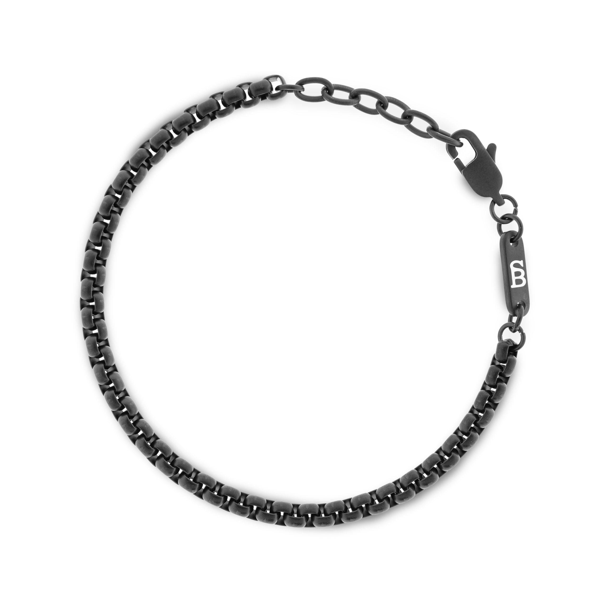 Steel & Barnett Black Boxed Chain Bracelet