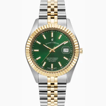 Jacques Du Manoir Gents Two-Tone Green Dial Watch