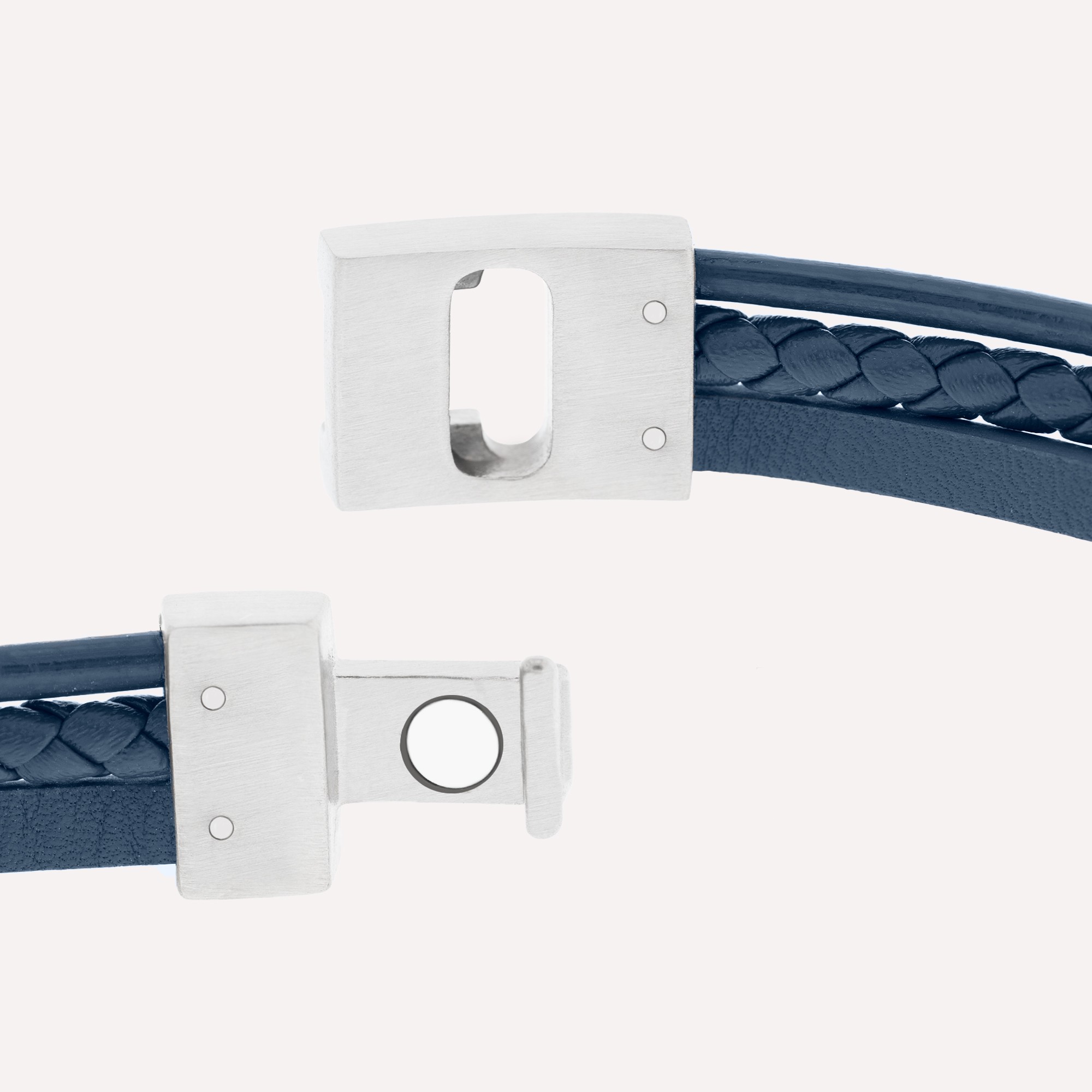 Steel & Barnett Jeans Blue Casual Cole Leather Bracelet