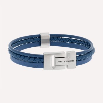 Steel & Barnett Jeans Blue Casual Cole Leather Bracelet