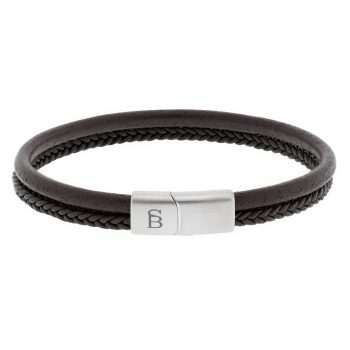 Steel & Barnett Brown Denby Leather Bracelet