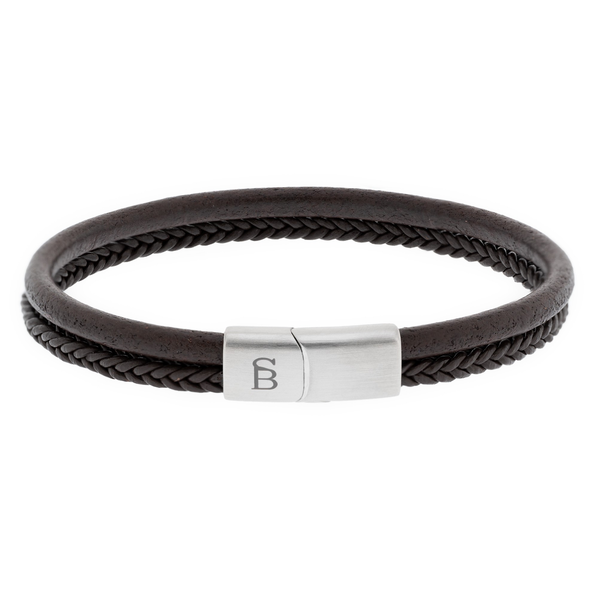 Steel & Barnett Brown Denby Leather Bracelet
