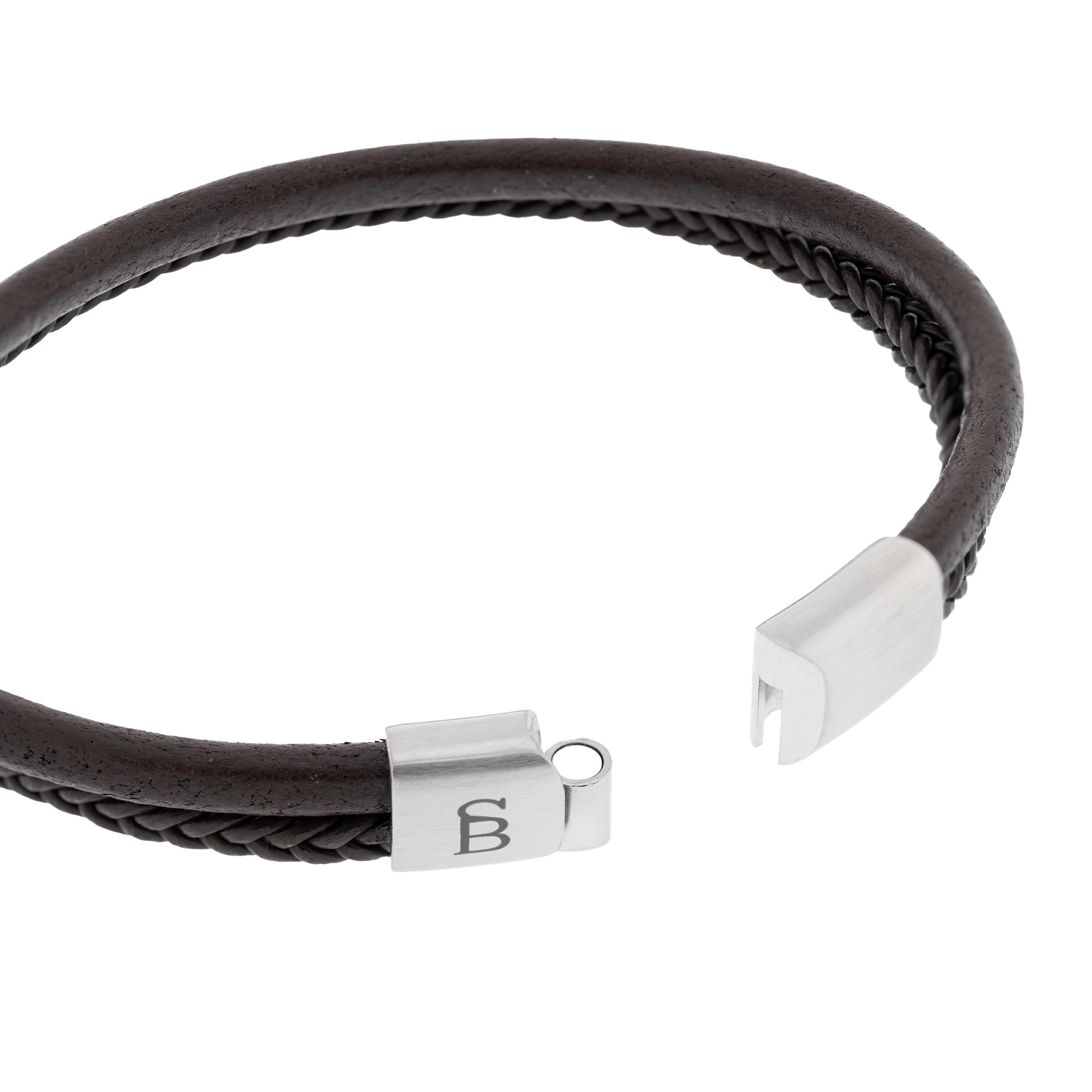 Steel & Barnett Brown Denby Leather Bracelet