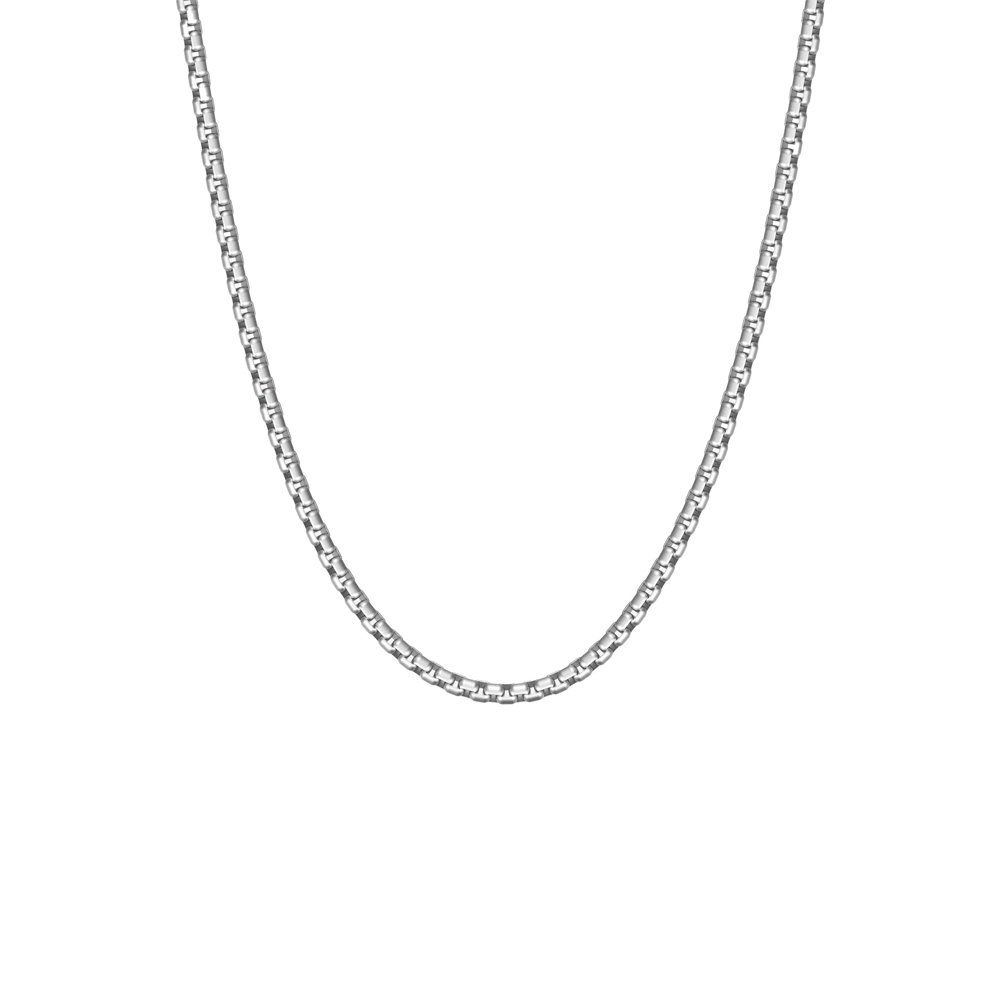 Steel & Barnett Silver Boxed Chain Necklace