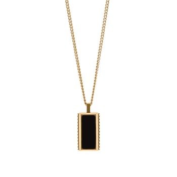 Steel & Barnett Gold Black Onyx Hatton Necklace