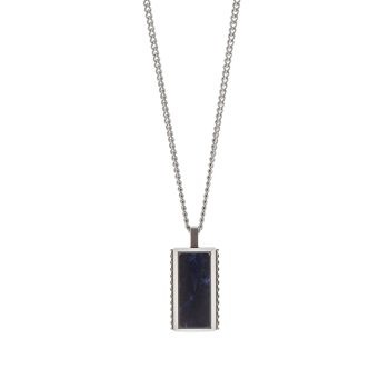 Steel & Barnett Silver Sodalite Hatton Necklace